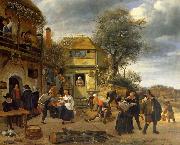 Jan Steen Peasants before an Inn china oil painting artist